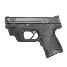 SMITH & WESSON M&P9C 9MM 12+1 PISTOL WITH CRIMSON TRACE GREEN LASERGUARD